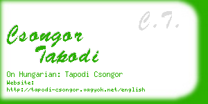 csongor tapodi business card